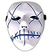 Produktbild Amasawa LED Light EL Wire Cosplay Maske Ohne Batterie mit 4 Einstellbare Blitzmodi für Halloween Christmas Party Costume Mask Horror (Blau)