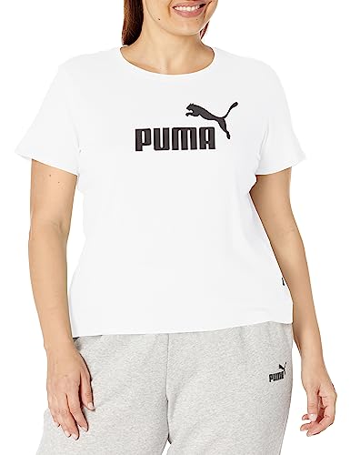 PUMA(プーマ) レディース エッセンシャルTシャツ (プラスサイズあり), プーマホワイト。, 2X