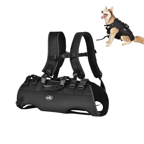 wakytu Dog Backpack Carrier for Medium Dogs Emergency Backpack, Old, Disabled, Joint Injuries, Arthritis, Rehabilitation Carrier Nail Trimming, Senior Dogs Up and Down Stairs, Cars(66-88LBS) by wakytu - Used condition - US$53.03