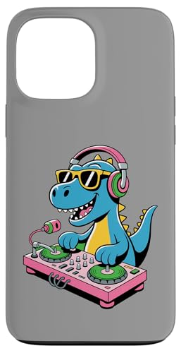 Tocadiscos DJ Dino Funny Music Lover Dinosaur Vibes Carcasa para iPhone 13 Pro Max