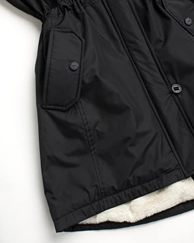 Urban Republic Women's Winter Jacket - Heavyweight Water Resistant Expedition Faux-Fur Lined Parka Jacket, Size Large, Jet Black #TOP3