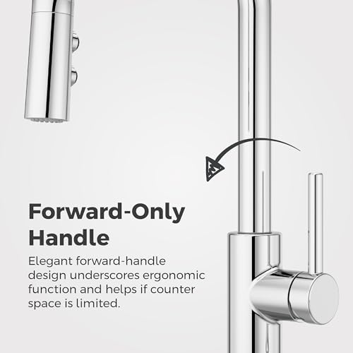 Pfister Zanna Kitchen Faucet with Pull Down Sprayer and Soap Dispenser, Single Handle, High Arc, Polished Chrome Finish, F5297ZNRC by Pfister - Image 8