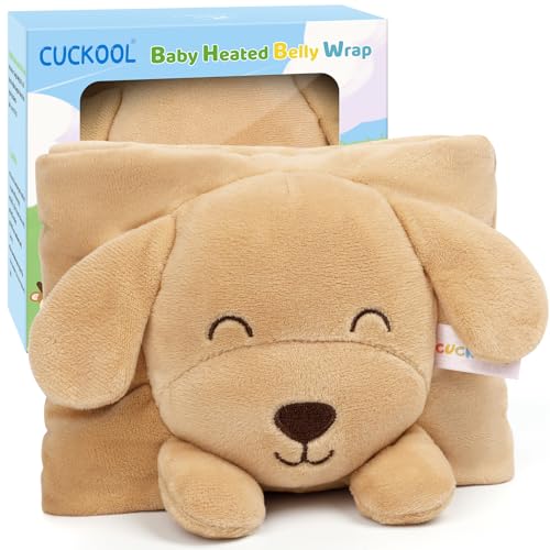 Image of Baby Colic and Gas Relief, Heated Tummy Wrap for Newborns Belly Relief by Soothing Warmth, Baby Heating Pad Swaddling Belt Relief & Soothe Gas, Colic and Upset Stomach for Newborns to Toddler (Puppy)