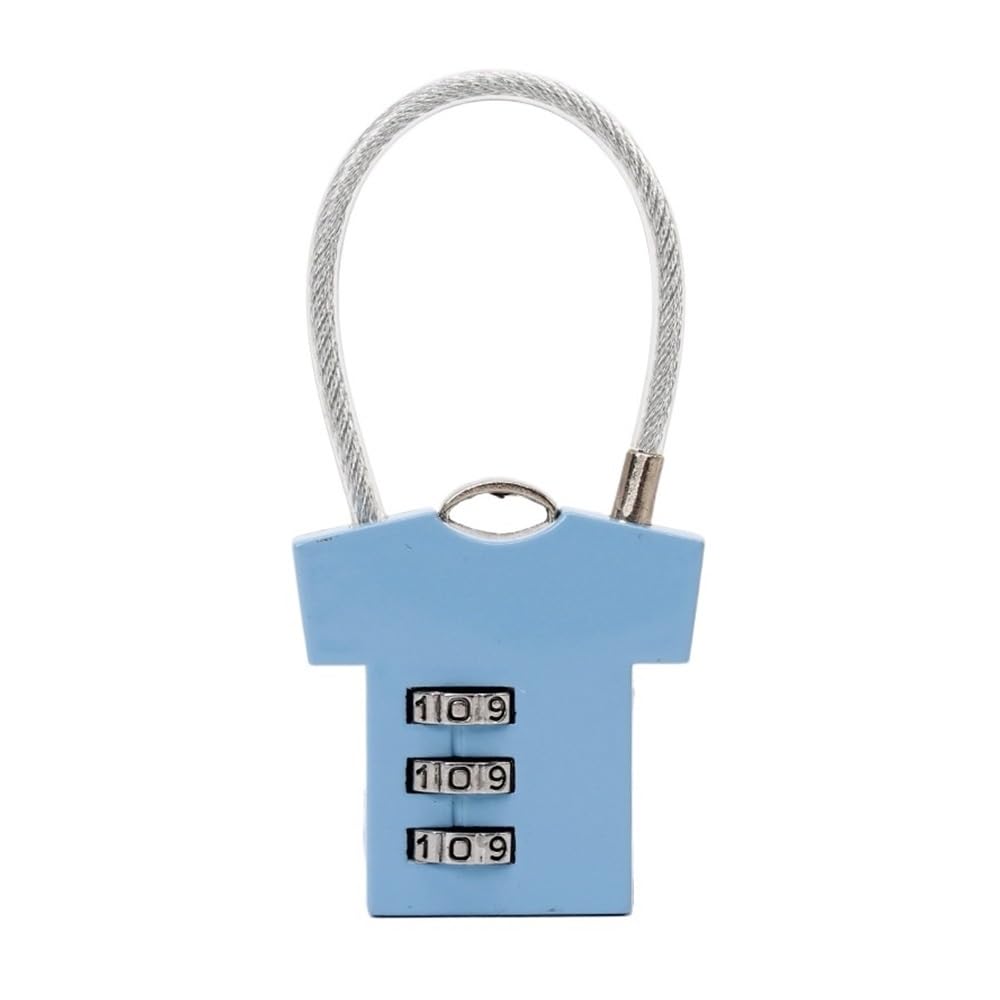 Gnyvzxplq Blu Suitcase Locks, Digit Multicolor Aluminum Alloy Combination Padlock For Luggage Locker(Blu)