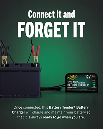 Battery Tender Plus 12V Battery Charger And Maintainer: 1.25 Amp Powersport Battery Charger And Maintainer For Motorcycles, Atvs, Utvs - Smart 12 Volt Automatic Float Charger - 021-0128 #TOP1
