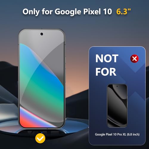 Image of [2+2 Pack] Screen Protector for Google Pixel 10 + Camera Lens Protector, 3D Full Coverage, 9H Tempered Glass, Fingerprint Unlocking, Bubble Free