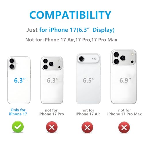 ONETOP Compatible with iPhone 17 Wallet Case with Card Holder, PU Leather Kickstand Card Slots Case, Double Magnetic Clasp and Durable Shockproof Cover 6.3 Inch (Black)