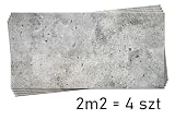 Panele ścienne DECCART o wyglądzie betonu - panele sufitowe - z imitacją betonu - panele ścienne w kolorze szarym ze styropianu - 100x50 cm - betonowo-szary - 7314 XL - 8 sztuk (4 m²)