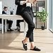 Womens Mules Buckle Flats: Classic Suede Slip On Shoes Dressy Closed Toe Backless Slides Loafers 2026 for Business Work Office Casual Black
