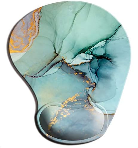 ITNRSIIET Mouse Pad, Ergonomic Mouse Pad with Wrist Support Gel Mouse Pad with Wrist Rest for Laptop, Pain Relief Mousepad with Non-Slip PU Base for Office & Home, Sky Spirit