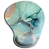 ITNRSIIET Tapis de Souris Ergonomique,avec Support de Repose Poignet en Gel,Mouse Pad ​Gaming pour Ordinateur Portable, Bureau, Antidérapant Imperméable,Marbrure Moderne