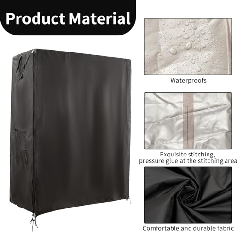 Image of Bird Cage Covers for Night,38 inchLx23 inchWx51 inchH,420D Fabric Washable Waterproof Large Dust Pet Birdcage Breathable Warm Protection Cover,Distraction and Light Eliminator for Winter,Cats,Mink(with Mesh)