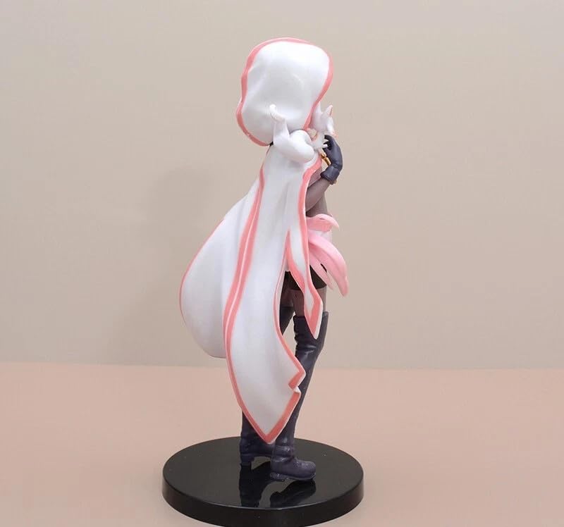 Image of Magical Girl Iroha Tamaki Anime Action Figure 22cm || Standing Cute Witch Girl Iroha with Pink Hood & White Cat Anime Figure for Home, Desk & Table Decor | Gift for Friends & Anime Fans
