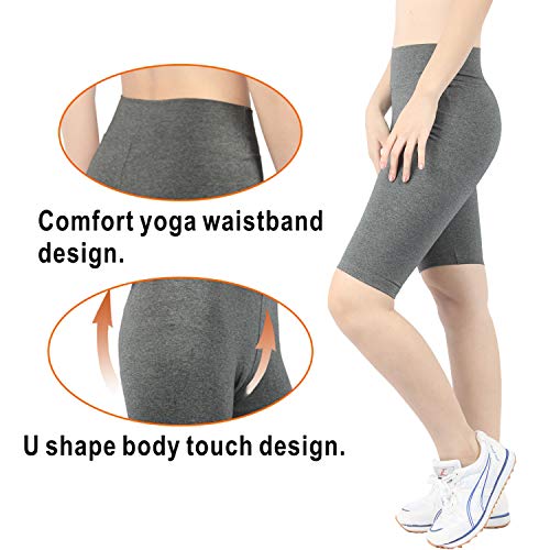 Ilovesia Women's Tight Capri Yoga Workout Short Legging Us Size L Grey #TOP4