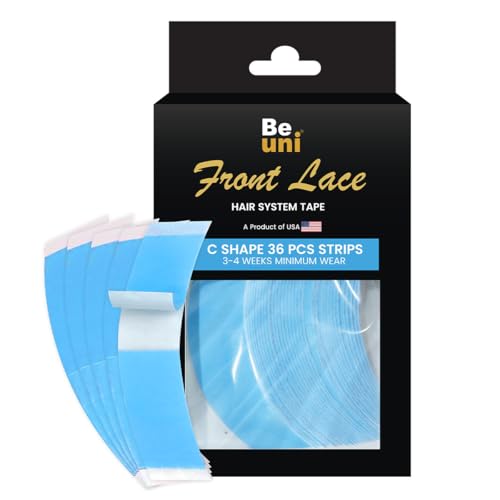 Image of Front Lace tape 36pcs No Shine Wig Tape for Men & Women | Strong Hold 3-4 Weeks | Waterproof Wig Tape for Men | Transparent Hair Patch Tape | Front Hair Patch Adhesive | Pack of (1)