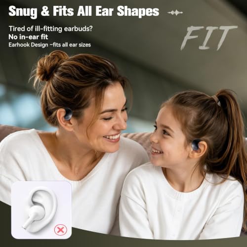 Xmenha Open-Ear Bluetooth Earbuds with Mic #TOP27