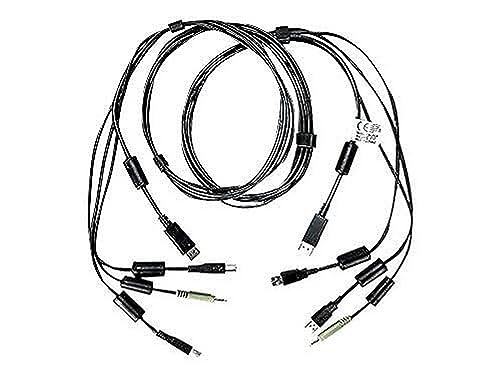 Câble KVM Avocent cbl0104 1-DP 2-USB 1-3.5mm pour Switch Cybex SC800 1.8m