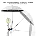 Lconvicely Camera Umbrella Compatible with Xbotgo Chameleon T4 & T1 Tripods – 50cm UV Protection, 180° Rotatable Design Photography Umbrella, Sunshield for Gimbal and Phone