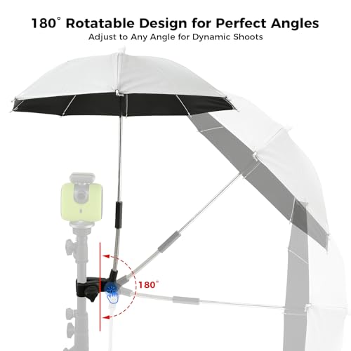 Lconvicely Tripods Umbrella Compatible with Xbotgo Chameleon T4 & T1 Tripods – 50cm UV Protection, 180° Rotatable Design Photography Umbrella, Sunshield for Gimbal and Phone by Lconvicely - Image 3