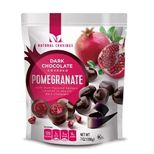 Natural Cravings Dark Chocolate Covered Pomegranates | Dark Chocolate Covered Acai & Blueberry BUNDLE 7oz EACH - Thumbnail 3