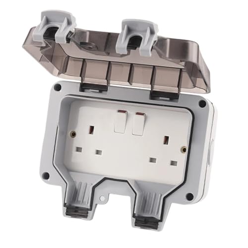 Prise murale extérieure étanche IP66 boîtier double interrupteur lumineux USB
