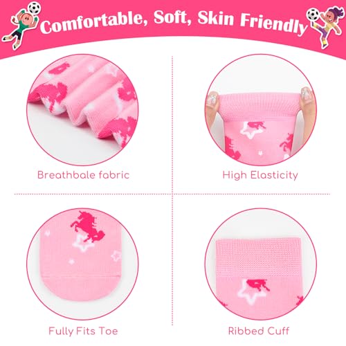 Kids Soccer Socks 3 Pairs Toddler Knee High Soccer Socks Baseball Sock for Girls3