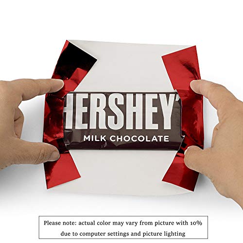 image for Foilman Foil Wrapper - Pack of 100 Candy Bar Wrappers with Thick Paper