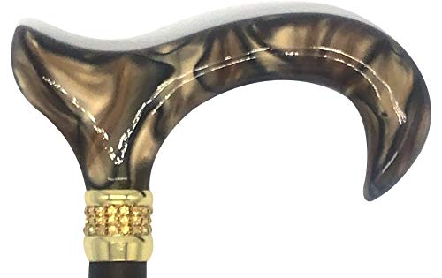 Classy Walking Canes Cwc4170Brd Diamonds & Pearl Cane - Bronze - 31-38” Adjustable Height Cane With Aluminum Shaft. Functional Grip Canes #TOP1