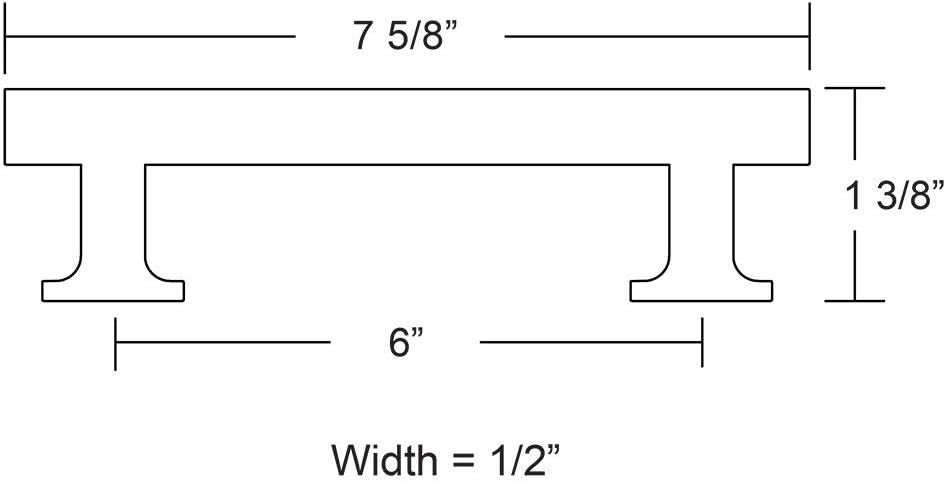 Emtek Freestone Pull Available in 6 Sizes and 6 finishes - 86455US4 - (Center to Center 6") - Satin Brass (US4)
