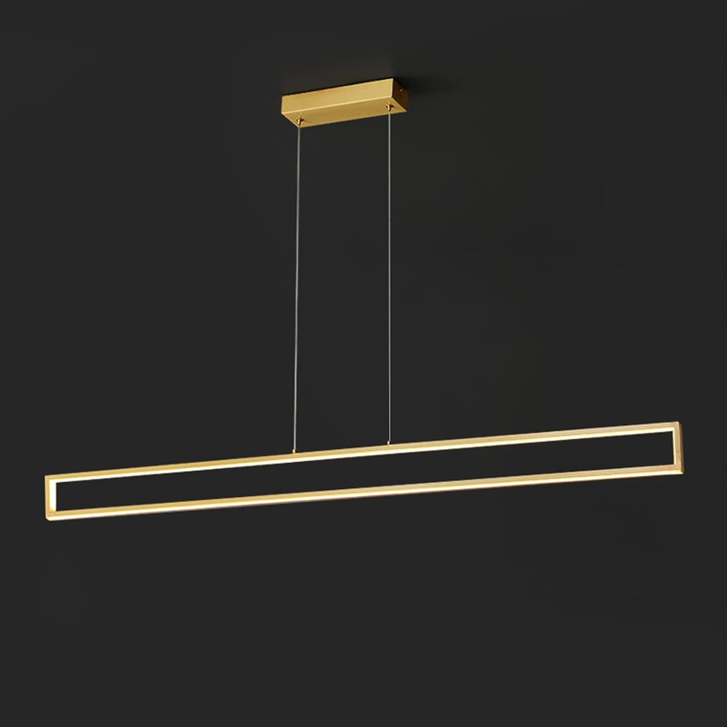 Lustre en bronze et pendentif minimalisme postmoderne rectangle pour bar - 7