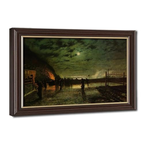Poster John Atkinson Grimshaw WCYB In Peril décoration murale marine sur toile 50x76cm