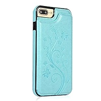 Asuwish Phone Case For IPhone 7plus 8plus 7/8 Plus Wallet With Screen Protector