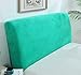 mlhk Couvre-lit Double Tête de Lit élastique Universel Tissu bi-élastique Extensible jusqu'à 260 cm Housses de Tête de lit Tissu Velours Stretch Doux,Turquoise-150~165cm