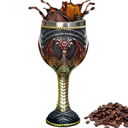 Calice de dragon médiéval - Coupe à vin gothique, Gobelet de dragon | Parfait pour les mariages à thème, verre à boire romantique, ustensiles de bar uniques, décoration d'intérieur fantastique, idéal