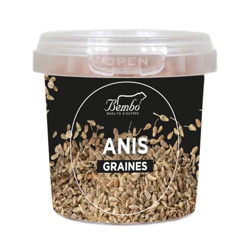Bembo Qualità d'Autore - Anis entier 60 g - Graines d'anis 100% naturelles, délicatement séchées pour préserver leur qualité