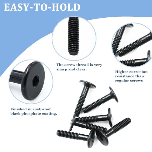 Image of 1 /4-20 x 3 /4 inch Flat Head Hex Socket Cap Screws, 304 Stainless Steel, Full Thread, Countersunk Bolts（30Pcs）