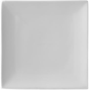 10 Strawberry Street Whittier 5.875" Coupe Square Bread & Butter Plate, Set of 6, White