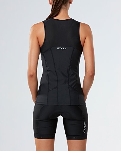 2Xu Women's Active Tri Singlet, Black/Black, Xx-Small #TOP2
