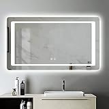 Antiempañamiento: Existe una toallita rectangular pegada atrás del espejo led antivaho. El centro del espejo led no se empaña durante la ducha. No hace falta que tratae constantemente tus espejos con spray sin niebla, o enjuagarlos varias veces por ducha.