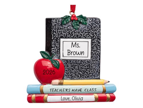 Personalized Teacher Christmas Ornament