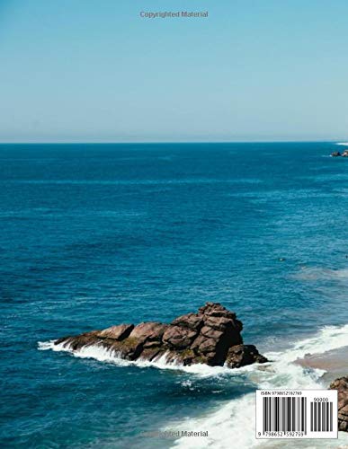 Notebook: Unlined Decorative Notebook Ocean View: Paperback - 100 Blank Pages - 8.5 x 11 Inches - Image 2