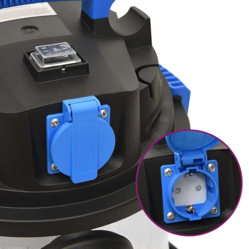 ZXQVLMRS Przemysłowy odkurzacz na mokro i sucho 1200 W, pojemnik ze stali nierdzewnej 3 w 1, 3 w 1, dmuchawa i funkcja automatycznego zatrzymywania, do warsztatu, samochodu i gospodarstwa domowego