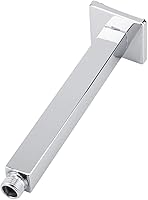 Vista 8 de TOPINCN Brazo de ducha superior de acero inoxidable para montaje en pared para baño, ducha de techo, brazo de extensión de ducha largo (10 pulgadas)