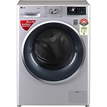 LG 8 kg 5 Star Inverter Wi-Fi Fully-Automatic Front Loading Washing Machine (FHT1408ZWL, Luxury Silver, Steam)