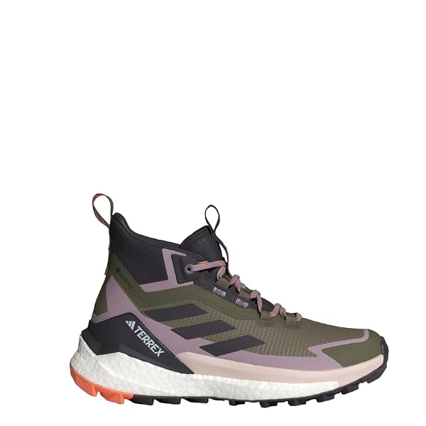 Adidas, Womens Terrex Free Hiker 2 Gore-TEX Hiking Shoes Olive Strata/Aurora Black/Amber Tint 9 Medium by adidas - Used condition - Image 8