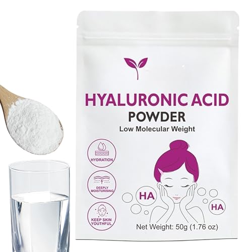 Polvo de ácido hialurónico, refuerzo de hidratación de la piel, suplemento de cuidado de belleza, soluble en agua, mezcla orgánica, 100 g, para mujeres, hombres, diariamente, noche, uso de viajes
