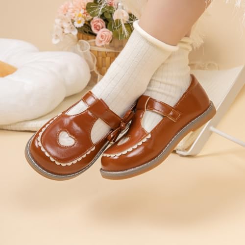 Toddler Little Girl's Mary Jane Flats T-Strap School Dress Shoes Princess Footwear for Flower Girl Party Wedding2