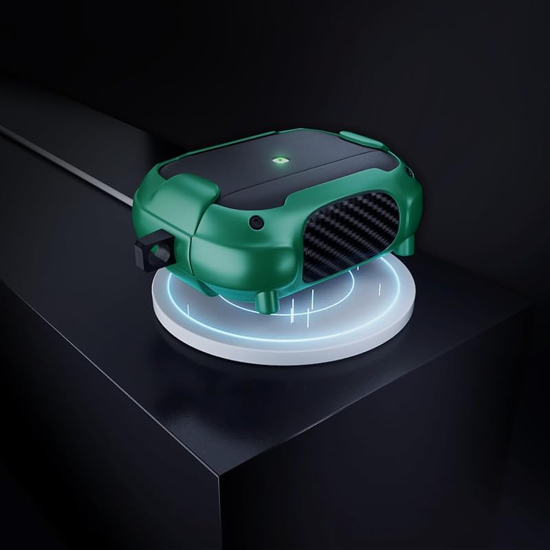 Compatible for AirPods Pro 2 Case with Mag-Safe, Wireless Charging, Powerful Drop Protection, TPU, Tough Magnetic Cover for AirPods Pro 1st/2nd Generation (2022/2019),Green