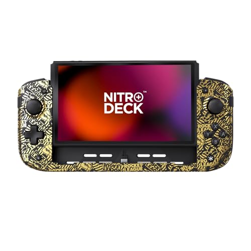 CRKD Nitro Deck+ Handheld Pro Controller for Nintendo Switch & OLED Model - TV Dockable - Programmable Sidekicks & Back Buttons - TruCollection System (Rocket League Gold Collection) by CRKD - Image 2