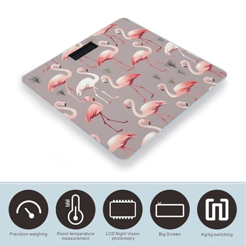 Báscula digital corporal con diseño flamenco rosa miniatura 3